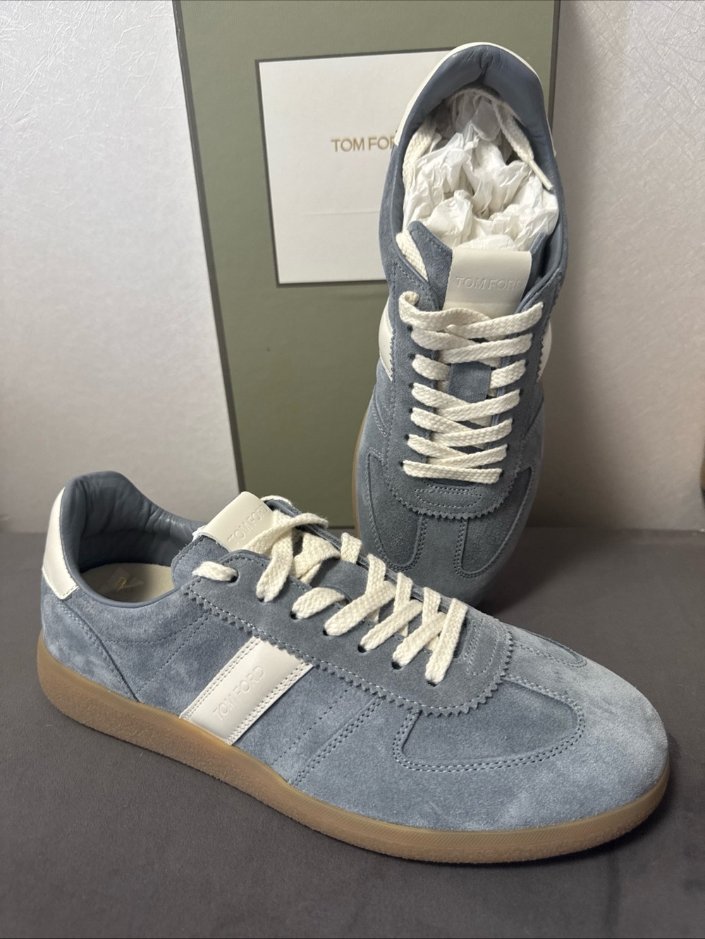 New Men’s TOM FORD Archer Sneaker. Suede.  Sz 41. $1050